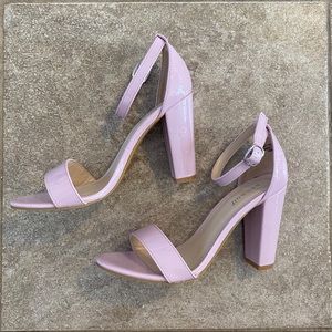 BAMBOO lilac light purple strap sandal heels